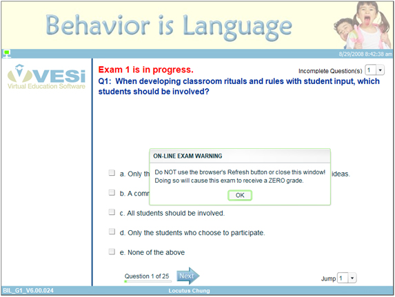 Exam Warming Screen